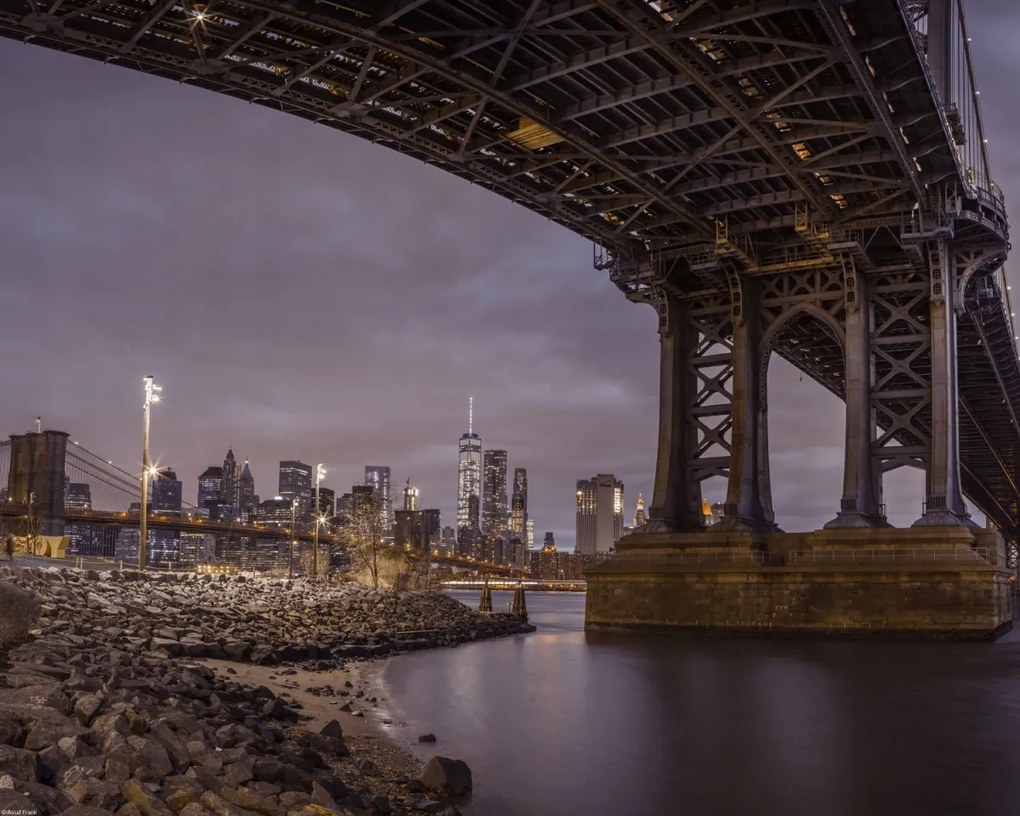 Poszter 50x40cm Manhattan híd és New York panoráma 2, Assaf Frank
