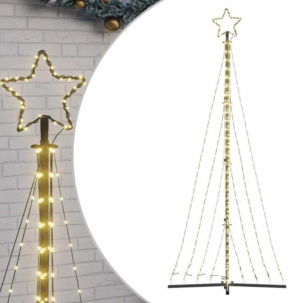 meleg fehér LED karácsonyfa 447 LED 249 cm