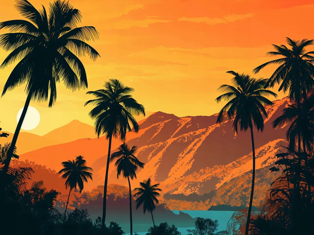 Poszter 40x30cm Naplemente a szigeteken