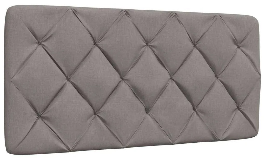 tópszínű szövet ágykeret LED-ekkel matrac nélkül 100x200 cm