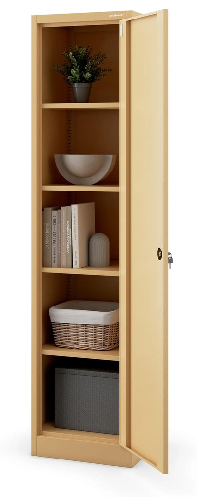 Irodai irattartó szekrény ALEX, 450 x 1850 x 400 mm, Fresh Style: bézs