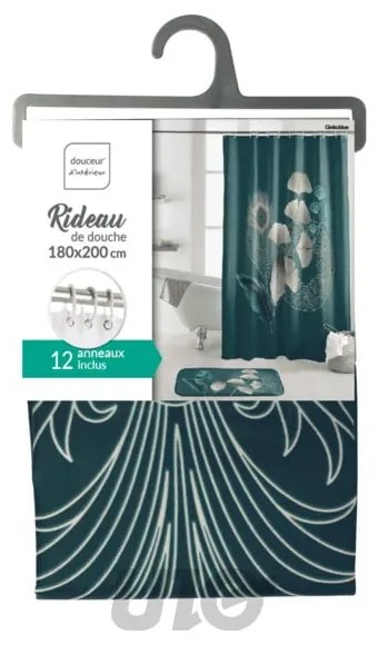 Zuhanyfüggöny 180x200 cm Ginkoblue – douceur d'intérieur
