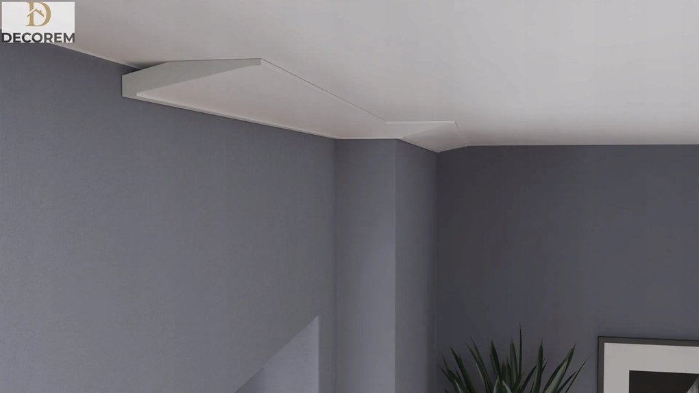 Mennyezeti díszléc DLSU10 3cm x 12cm párkány díszléc Xps Decorem