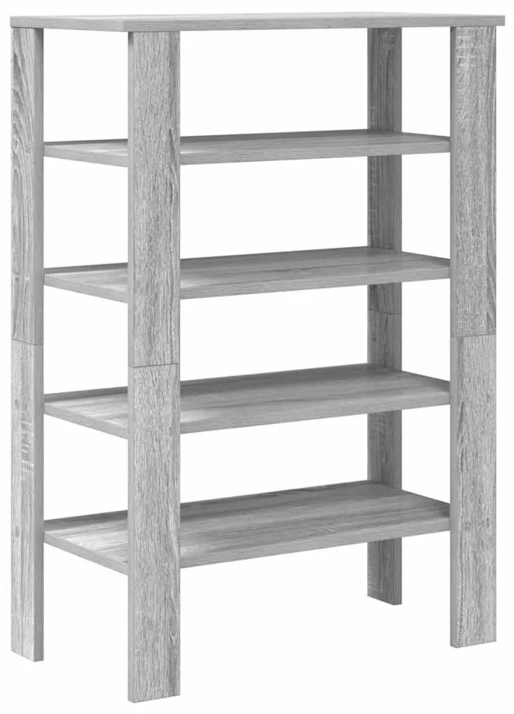 szürke sonoma színű szerelt fa cipőtartó 61x32x87,5 cm