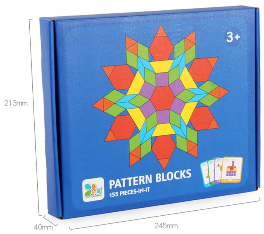 Tangram kreatív formakirakó fajáték 155 db