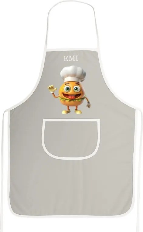 EMI Burger konyhai kötény, Szürke