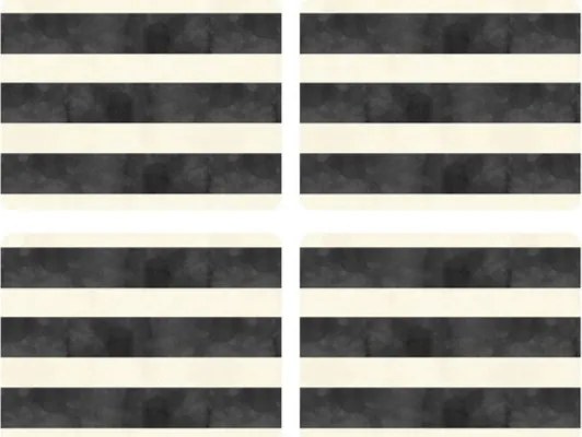 Pimpernel elegáns fehér fekete Csíkos nagy tányéralátét asztalra