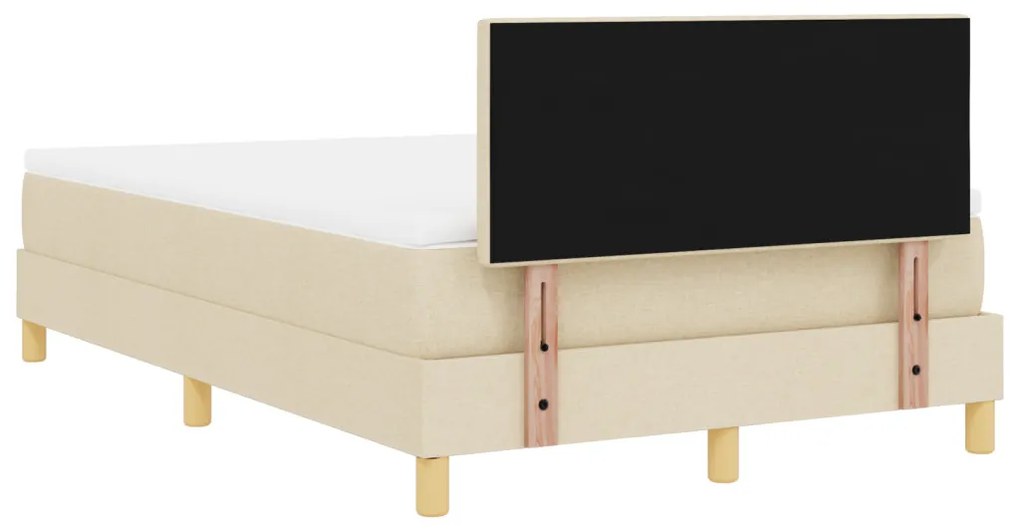 Box tavaszi ágy matraccal és LED krém 120x200 cm szövet