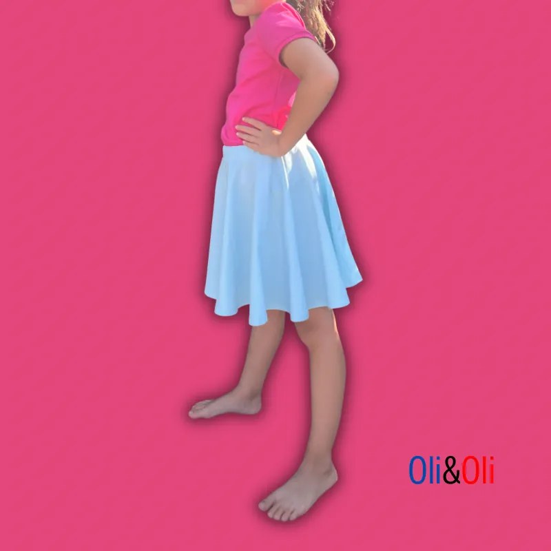 Gyerekszoknya Oli&Oli - Halványkék színű Méret: 104