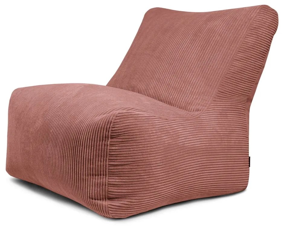 Téglavörös kordbársony babzsákfotel Seat 100 Lounge – SLOWDOWN