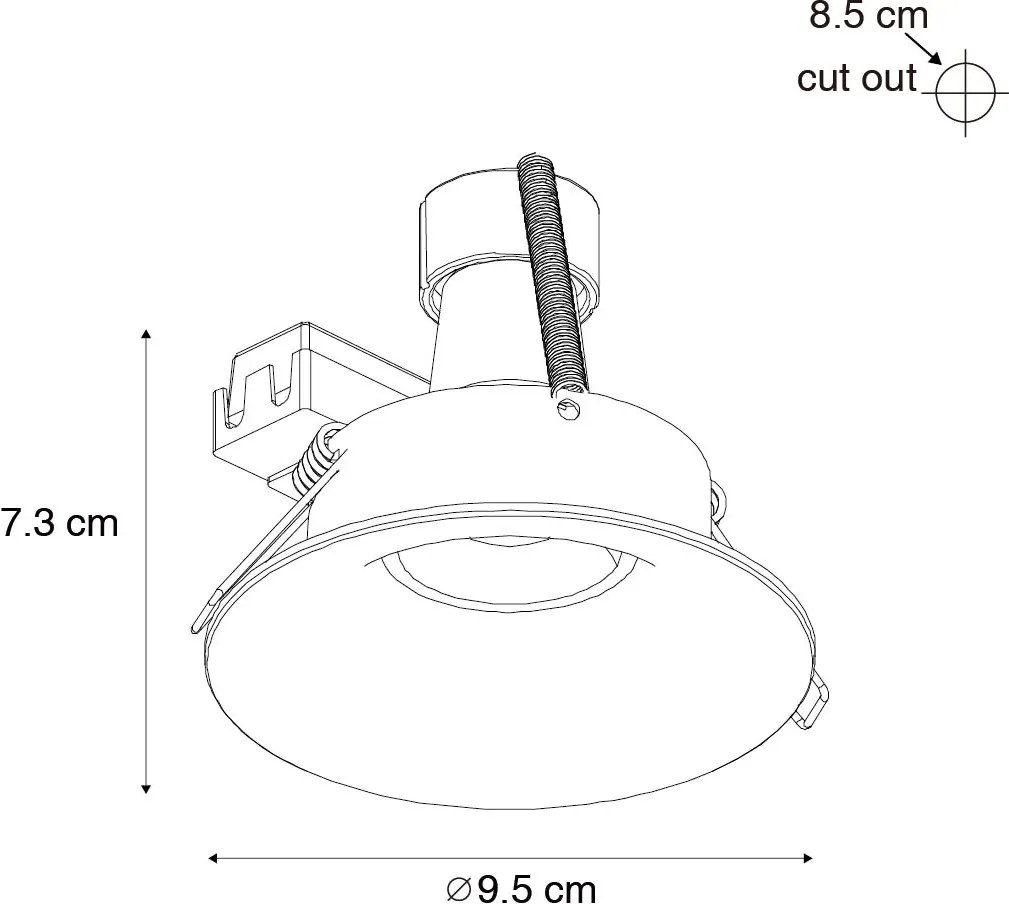 Okos süllyesztett spotlámpa fehér, Wifi GU10 50mm-es - Gijs