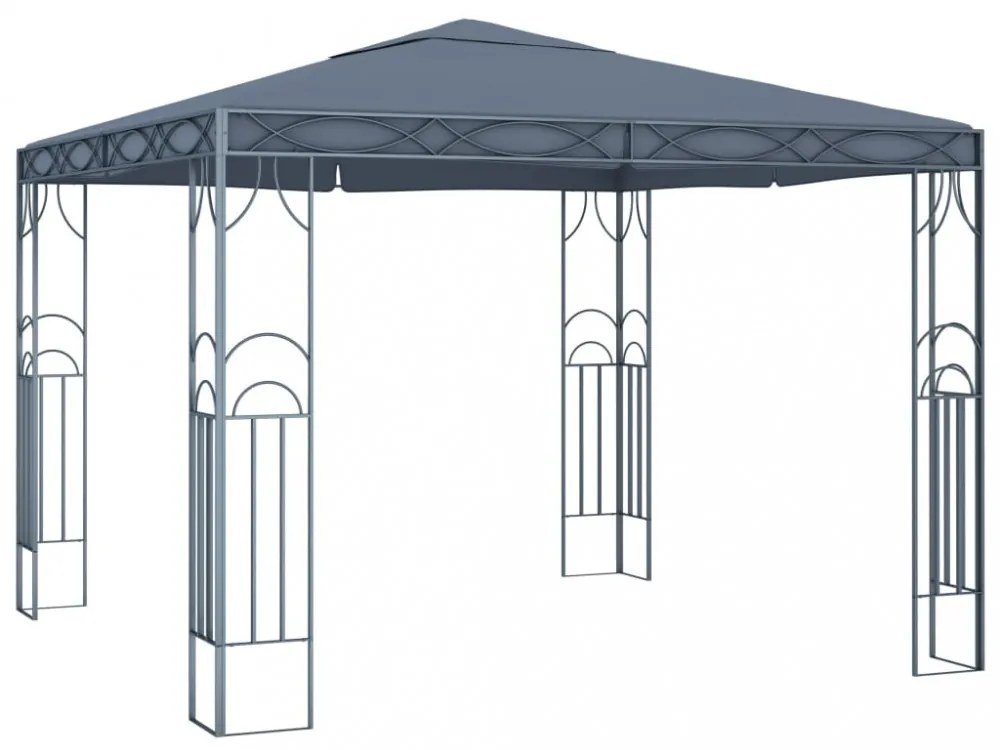 antracitszürke pavilon 300 x 300 cm