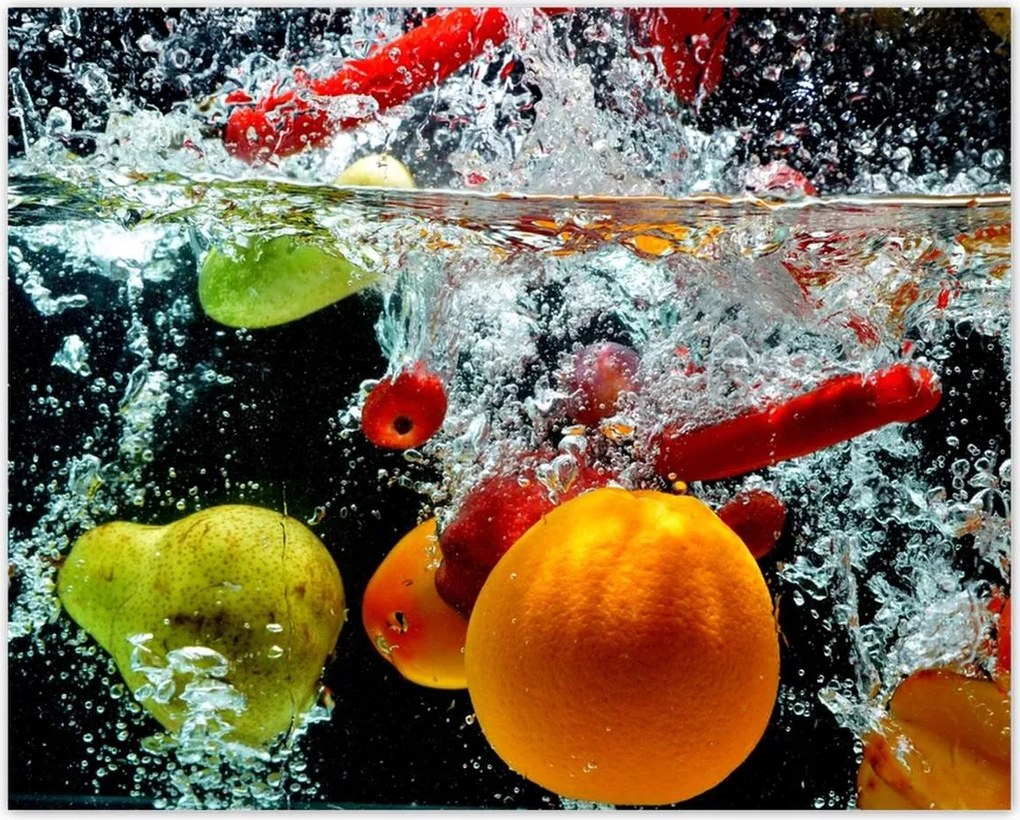 Poszterek 50x40 Gyümölcsök és zöldségek a vízben