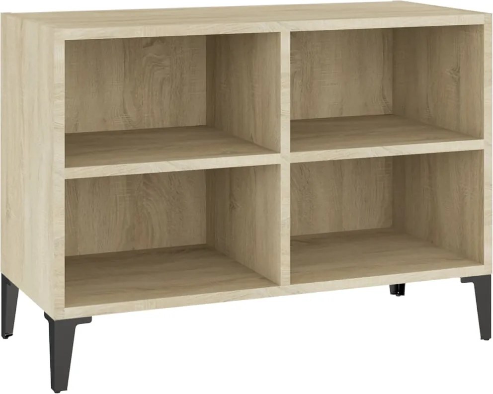 vidaXL sonoma tölgy színű TV-szekrény fémlábakkal 69,5 x 30 x 50 cm