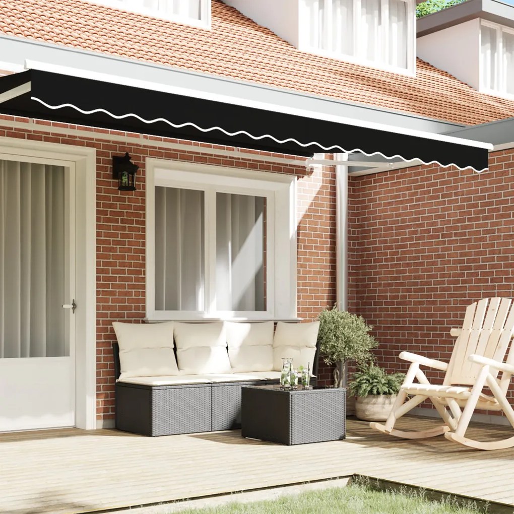 Napernyő Valance az 4 m-es kerethez Fekete 3.8x0.2 m