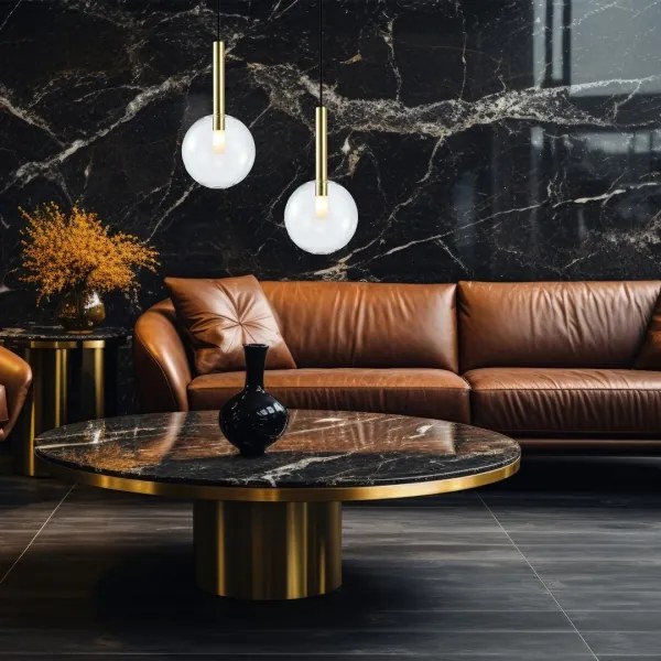 Csillár zsinóron NIKO 1xG9/9W/230V átm. 20 cm arany