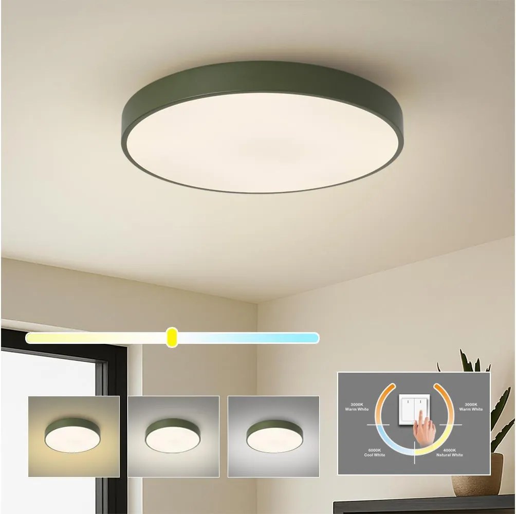 Brilagi - LED mennyezeti lámpatest POOL LED/60W/230V 3000/4000/6000K 50 cm zöld