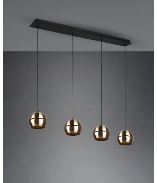 Trio - Csillár zsinóron FLETCHER 4xE14/40W/230V réz