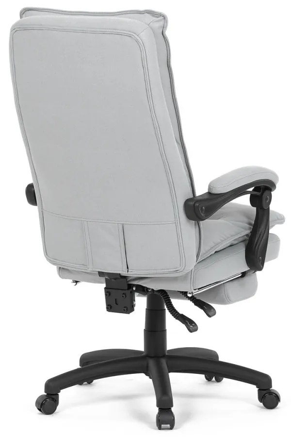 Scaun pivotant de birou cu suport pentru picioare Silver Grey KA-Y350