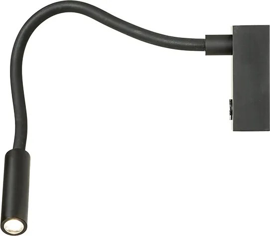 RENDL AIM na husím krku černá 230V LED 3W 45° 3000K