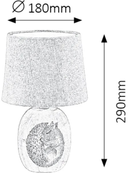 Rabalux 4605 - Gyerek asztali lámpa DORKA 1xE14/40W/230V