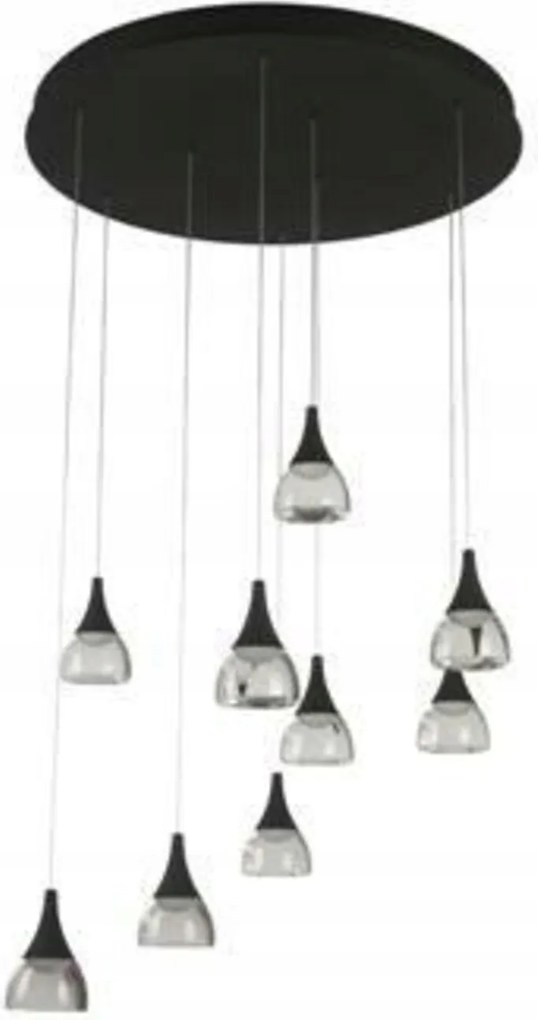 Led Függeszték AZzardo Dalmatia 9 DIMM fekete AZ3143 45W 3880lm 3000K