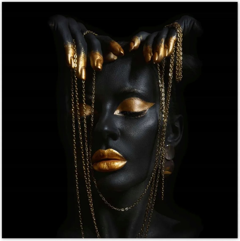 Poszterek 140x140 Arany ékszerek az arcon