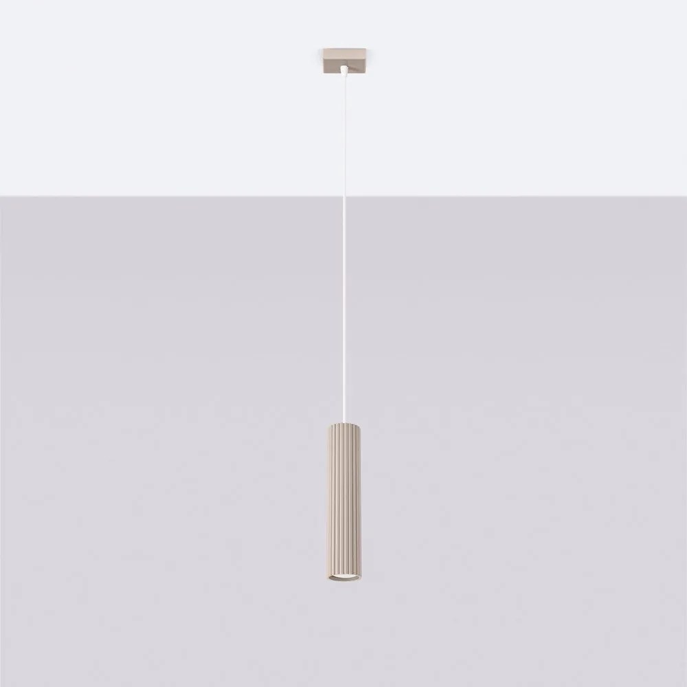 Szürkésbarna fém függőlámpa Gleam – Sollux