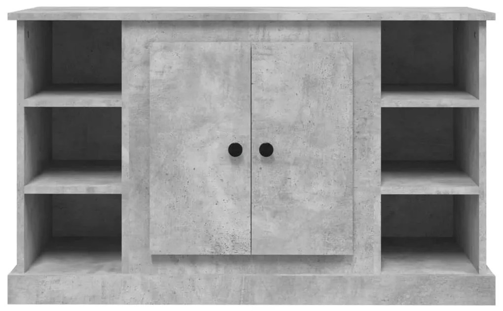 betonszürke szerelt fa tálalószekrény 100x35,5x60 cm