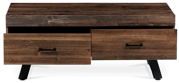 Dohányzóasztal 120 × 60 × 48 cm, tömörfa, öregfa AHG-536 PINE
