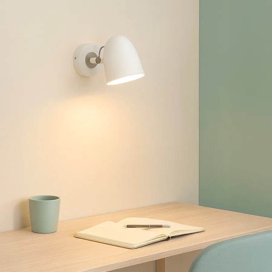 RENDL DANNY fali lámpa fehér matt nikkel 230V LED E14 5W