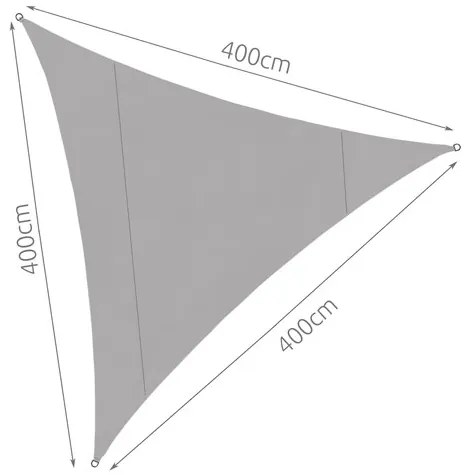 Napvitorla  4×4×4m szürke