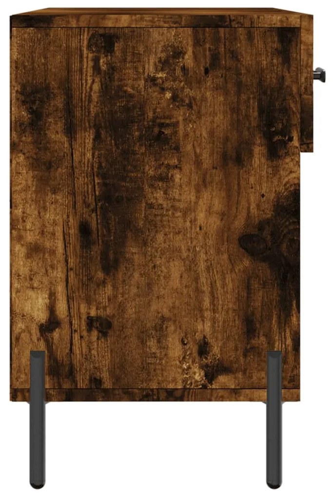 füstös tölgy színű szerelt fa cipőpolc 102x35x55 cm