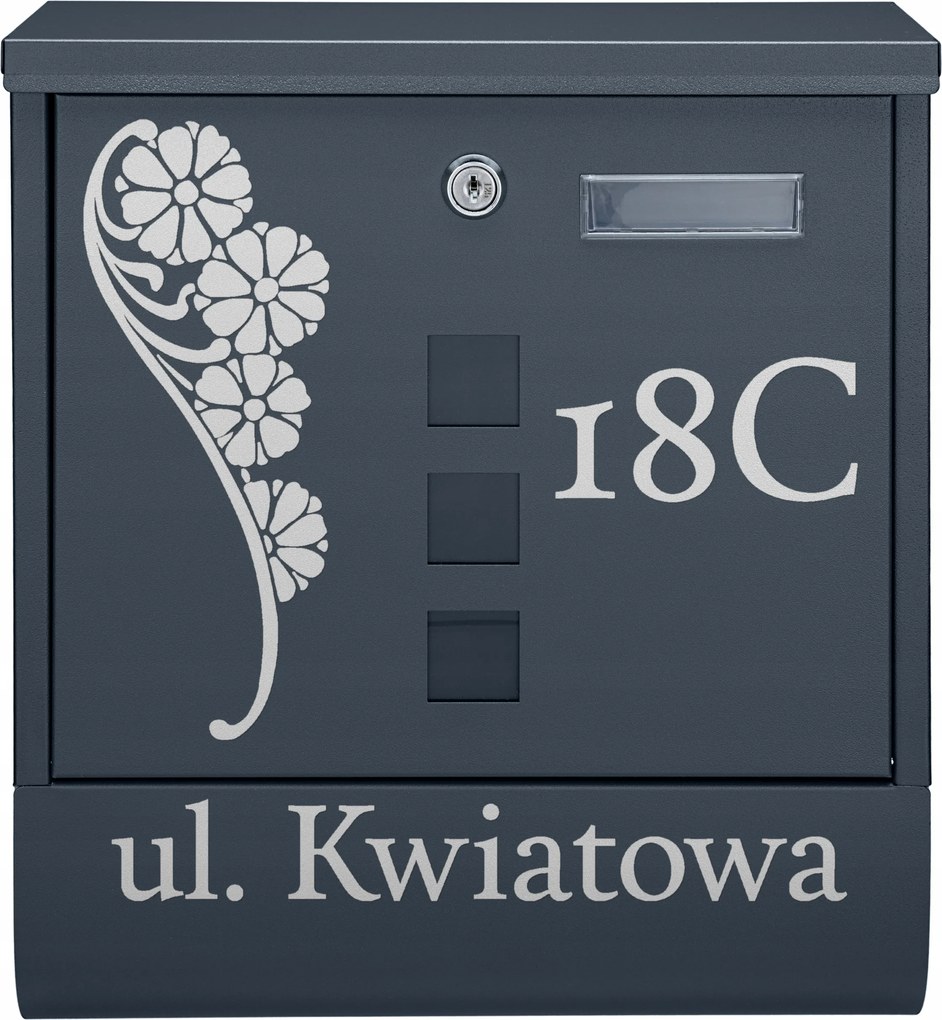 Antracit Postaláda Mintás Felirat