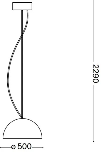 Ideal Lux - Csillár zsinóron FOLK 1xE27/60W/230V átm. 50 cm barna