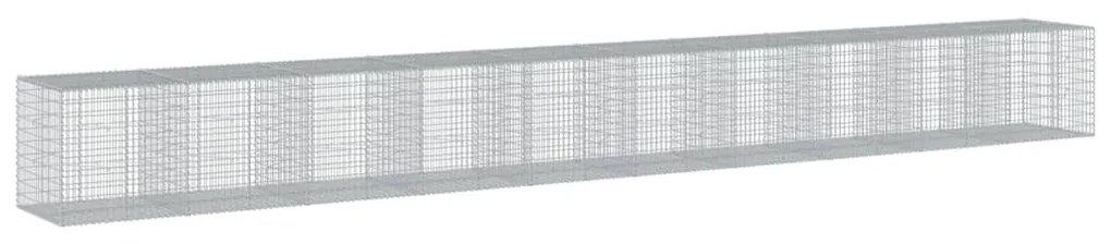 horganyzott vas gabion kosár fedéllel 1000 x 100 x 100 cm
