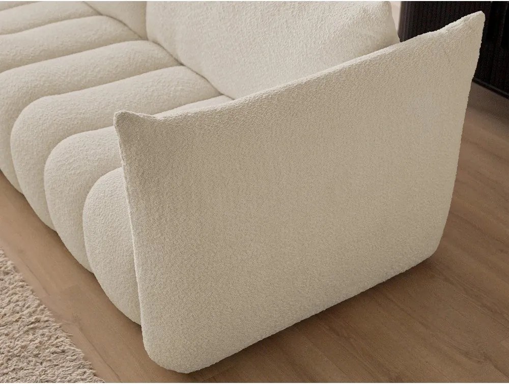 Bézs buklé sarokkanapé (bal oldali-heverő résszel) Azra – Bobochic Paris