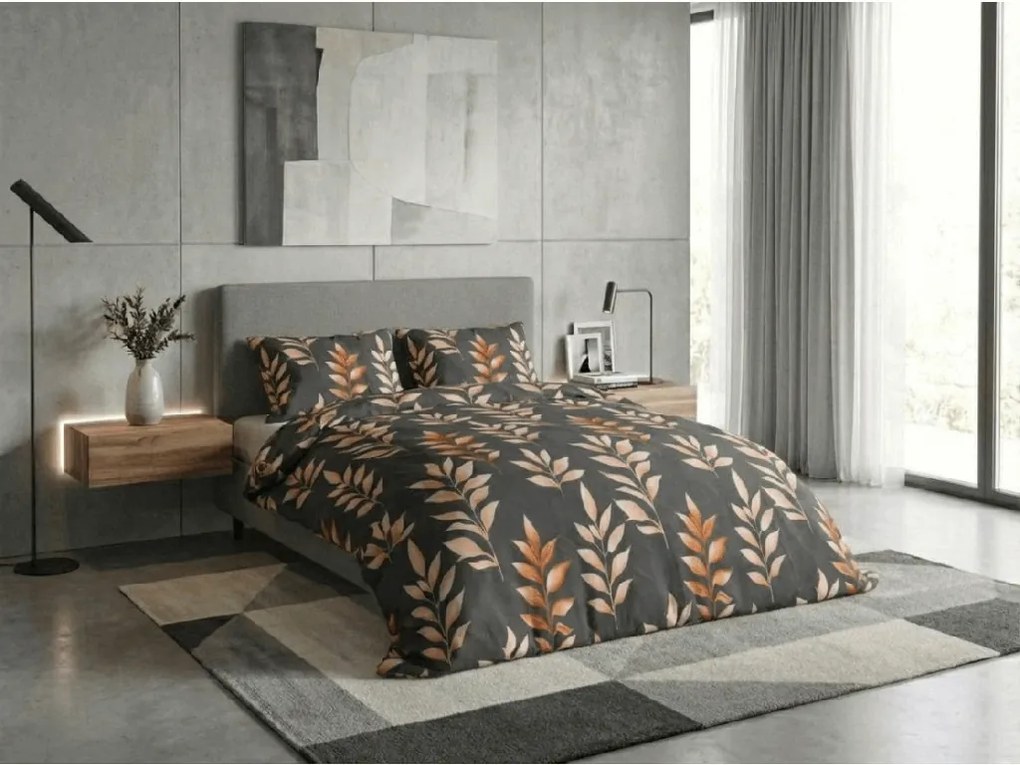 Flanel ágynemű DERAMI szürke Ágyneműhuzat mérete: 70 x 90 cm | 140 x 200 cm