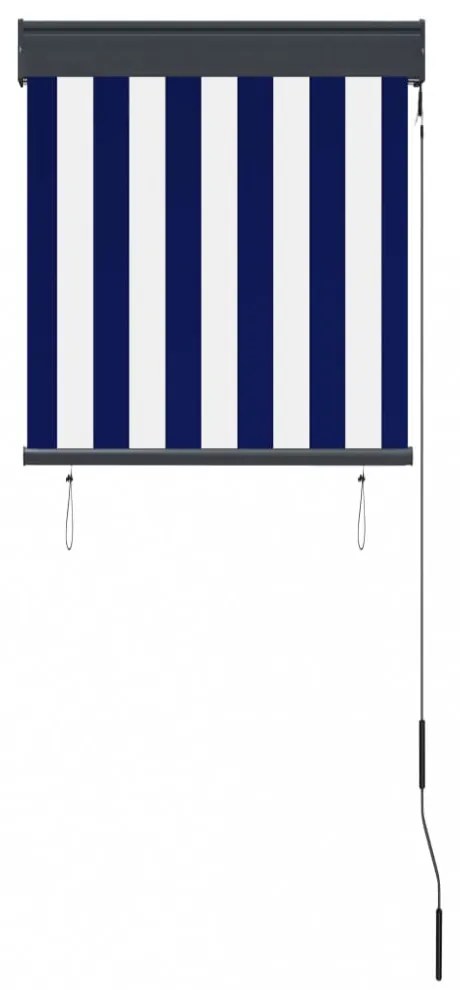 kék és fehér kültéri roló 60 x 250 cm