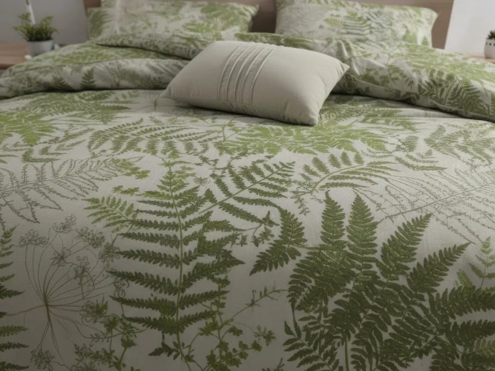 Renforcé pamut ágynemű SERAVINE zöld Ágyneműhuzat mérete: 70 x 90 cm | 140 x 200 cm