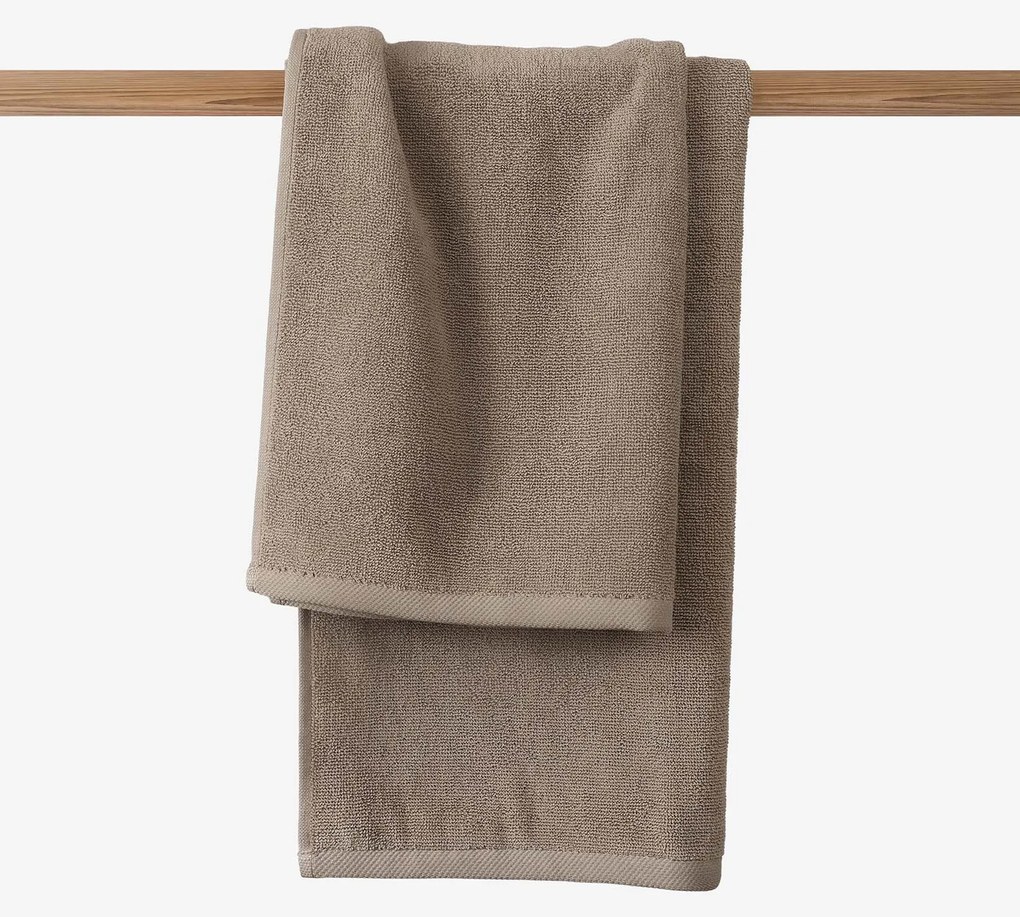 Goldea bordűr nélküli frottír törölköző és fürdőlepedő soft – szürkésbarna 30 x 50 cm