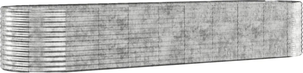 vidaXL ezüstszínű horganyzott acél kerti magaságyás 396x100x68 cm