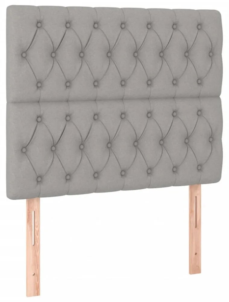 világosszürke szövet LED-es fejtámla 100x7x118/128 cm