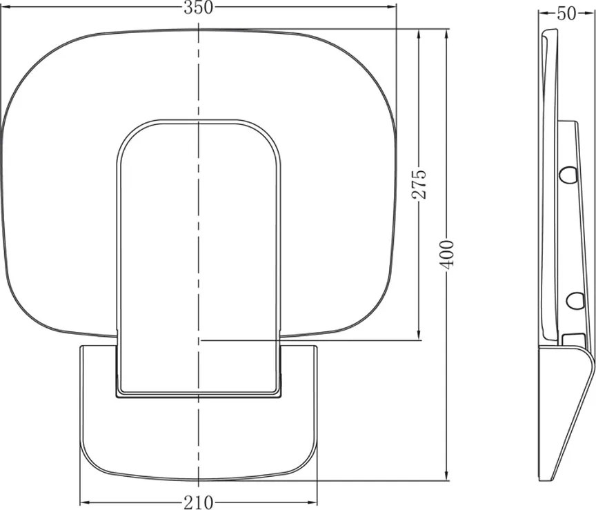 Mereo Mereo, Zuhanyülőke, duroplast, fekete, MER-CSS121B