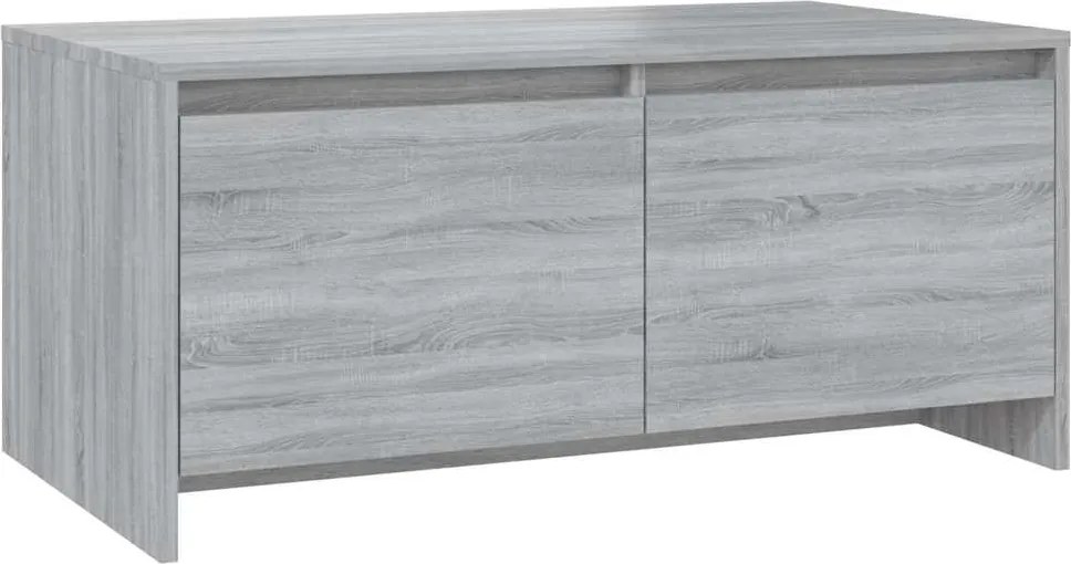 vidaXL szürke sonoma szerelt fa dohányzóasztal 90x50x41,5 cm