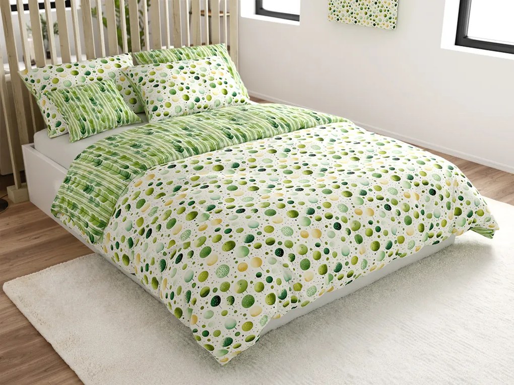 Polipamut ágyneműhuzat GREEN TREES POLY zöld Ágyneműhuzat mérete: 70 x 90 cm | 140 x 220 cm