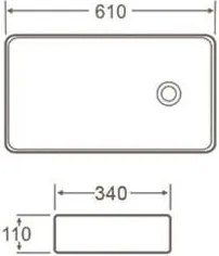 AREZZO design Charlotte 61x34 mosdótál