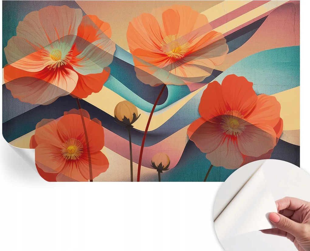 Design fali fotótapéta Öntapadós Az érzékek virágai 416x254 cm