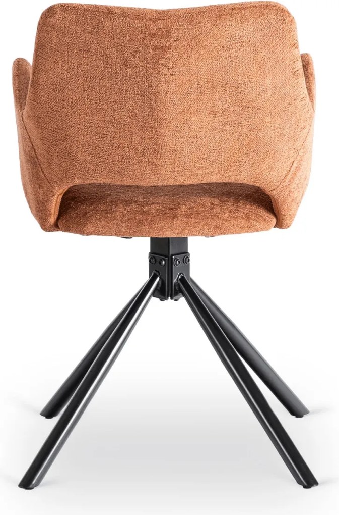 Szék rozsdabarna színben, bouclé kárpittal. FLAV