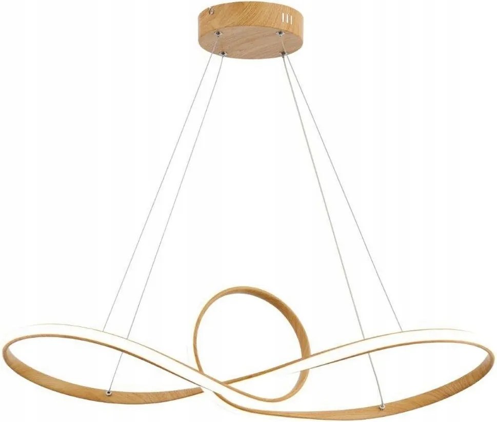 Függő lámpa Reality Arlena Led fa utánzat fényerőszabályzó távirányító